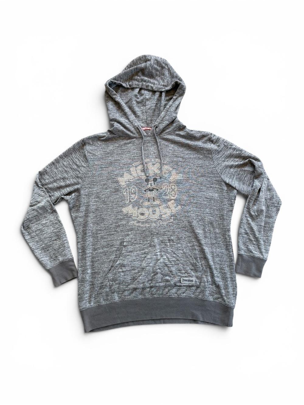 Disneyland Resort Mickey Mouse Hoodie XXL Gray Lightweight Pullover